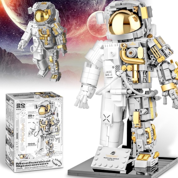 Mechanical Spaceman Building Blocks Set, New without tags - Picture 1 of 10